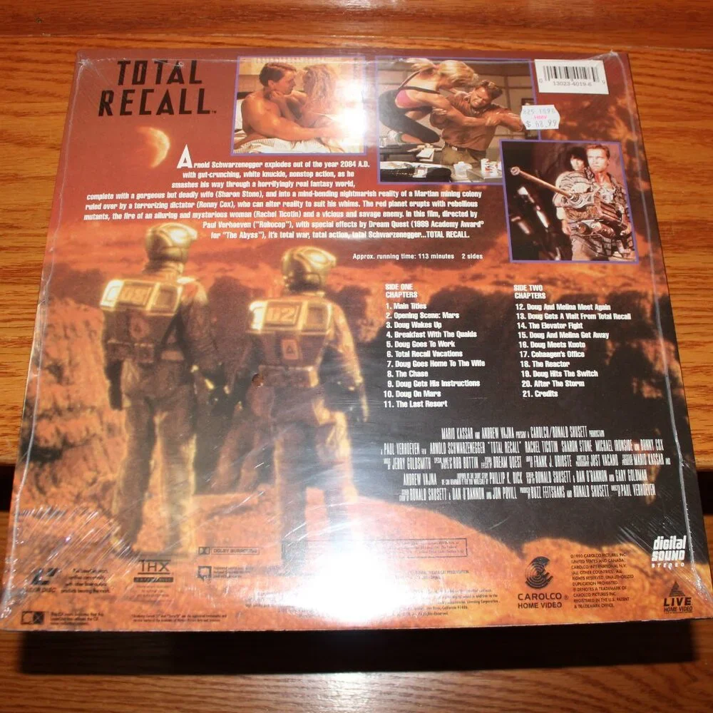 3/$118❤️new TOTAL RECALL Widescreen Laserdisc Arnold Schwarzenegger Sharon Stone - Picture 3 of 10
